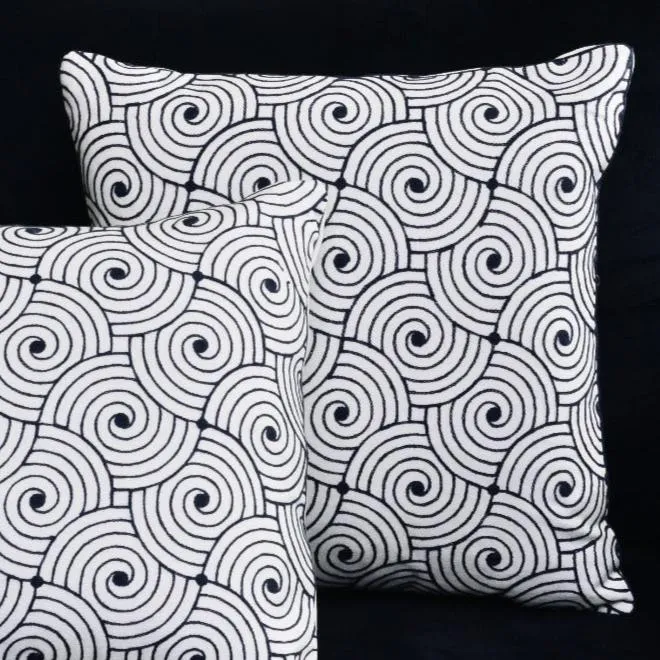 2 PCs Embroidered Cushions-(2700)Bermooda Rings