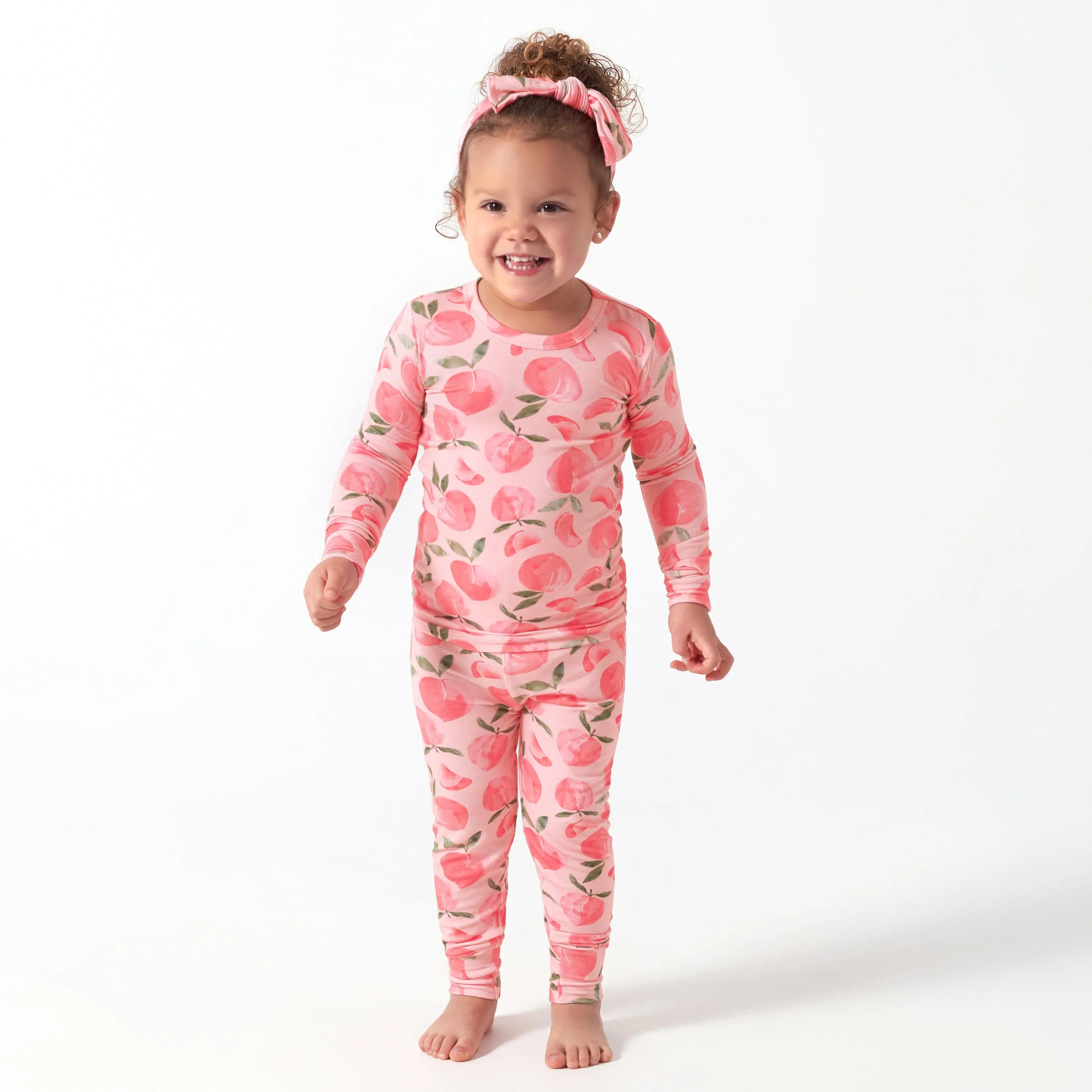 2-Piece Infant & Toddler Girls Just Peachy Buttery Soft Viscose Made from Eucalyptus Snug Fit Pajamas