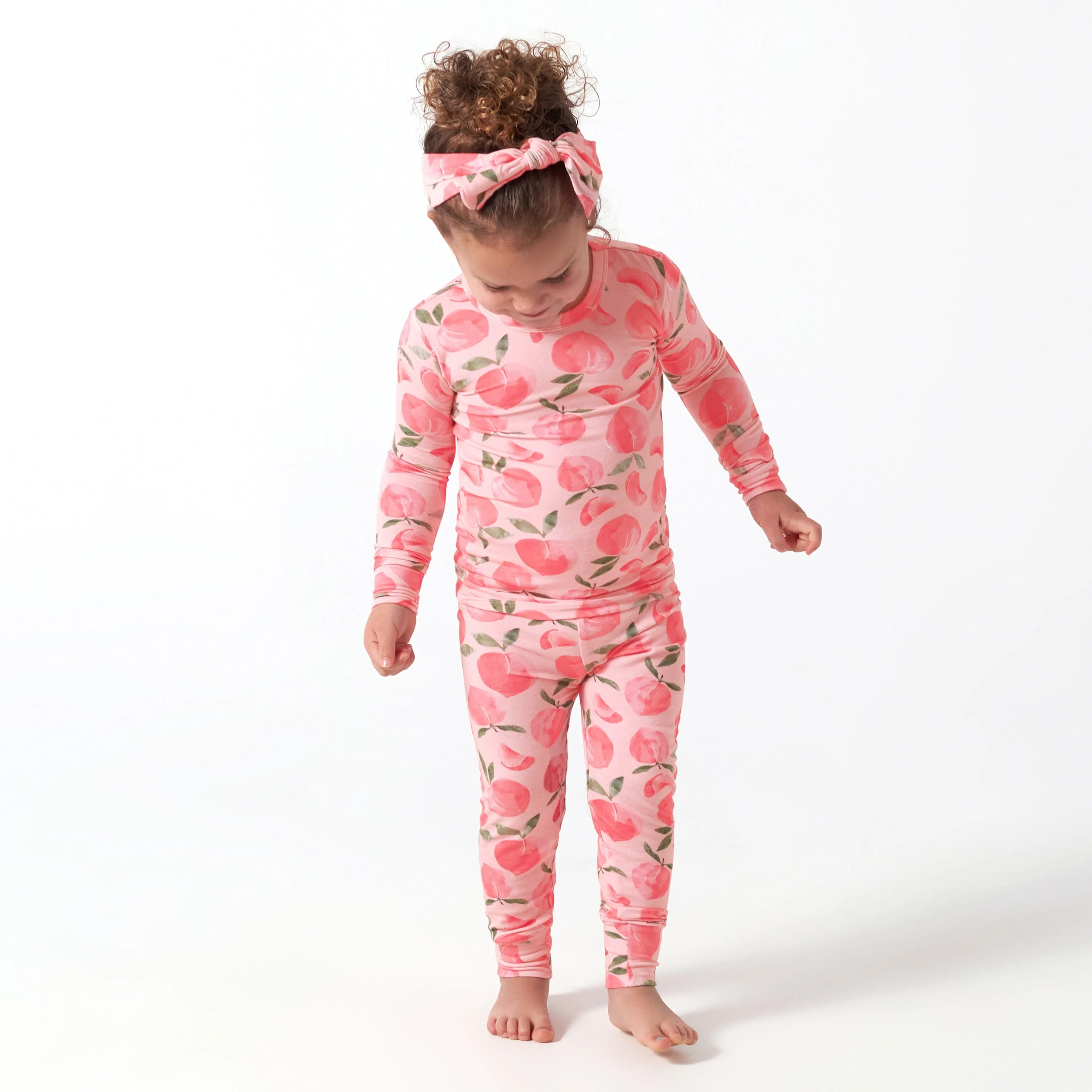 2-Piece Infant & Toddler Girls Just Peachy Buttery Soft Viscose Made from Eucalyptus Snug Fit Pajamas