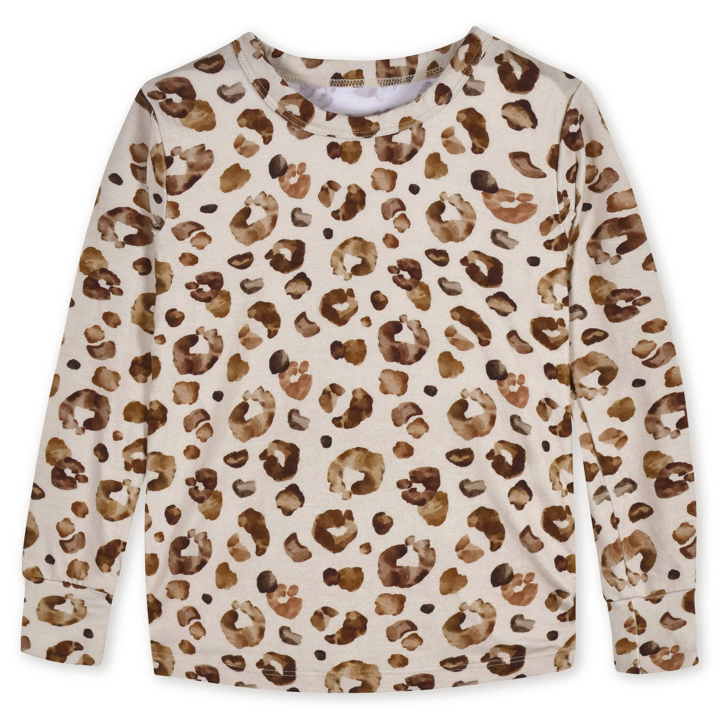 2-Piece Infant & Toddler Spotted Leopard Buttery Soft Viscose Made from Eucalyptus Snug Fit Pajamas