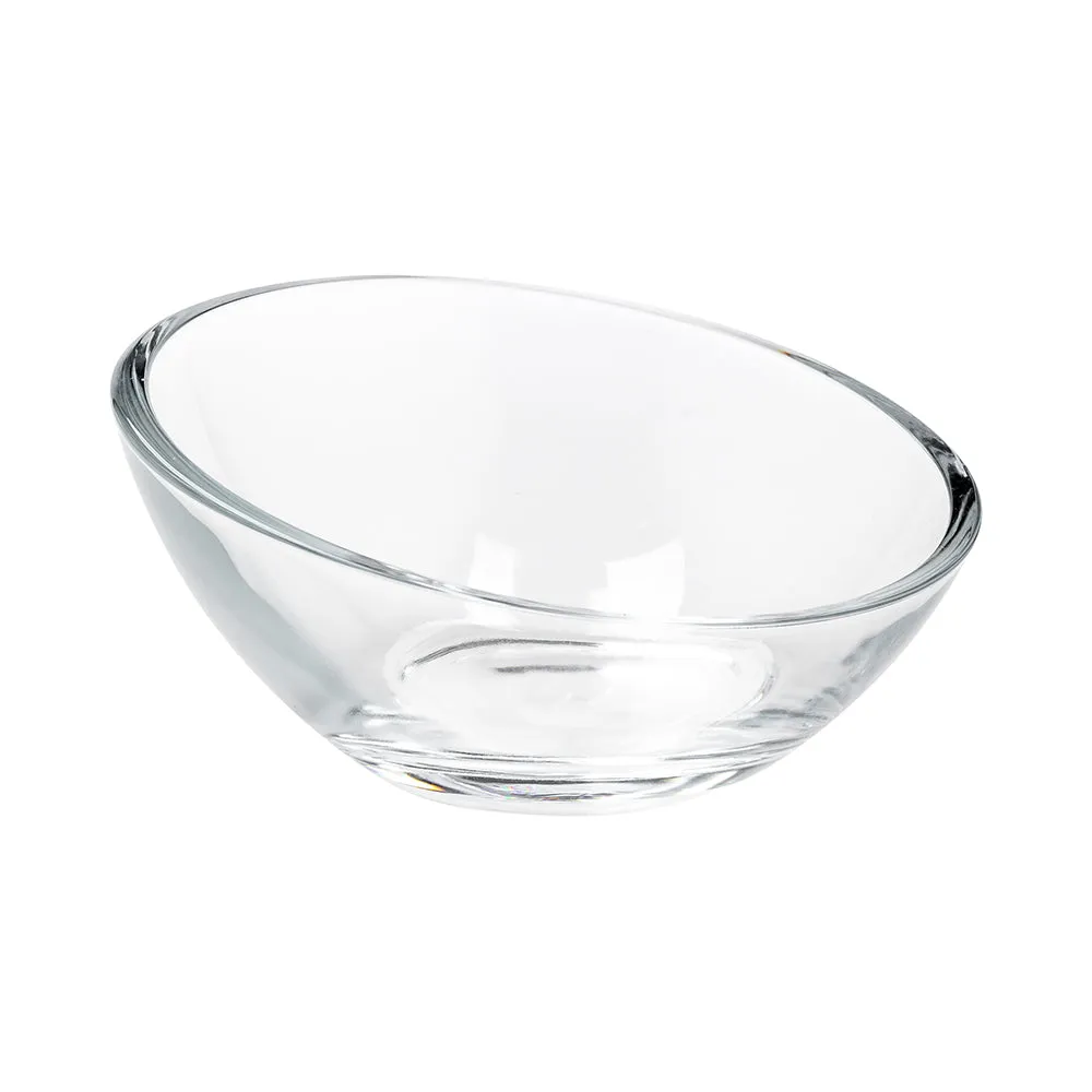 3 oz Glass Incline Mini Dessert Bowl - 3 3/4" x 3 3/4" x 1 3/4" - 6 count box