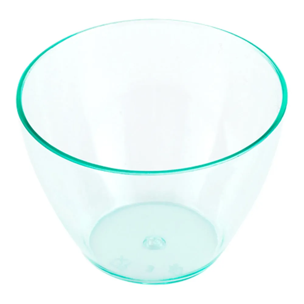 3 oz Round Seagreen Plastic Mini Tasting Bowl - 2" x 2" x 1 1/2" - 20 count box