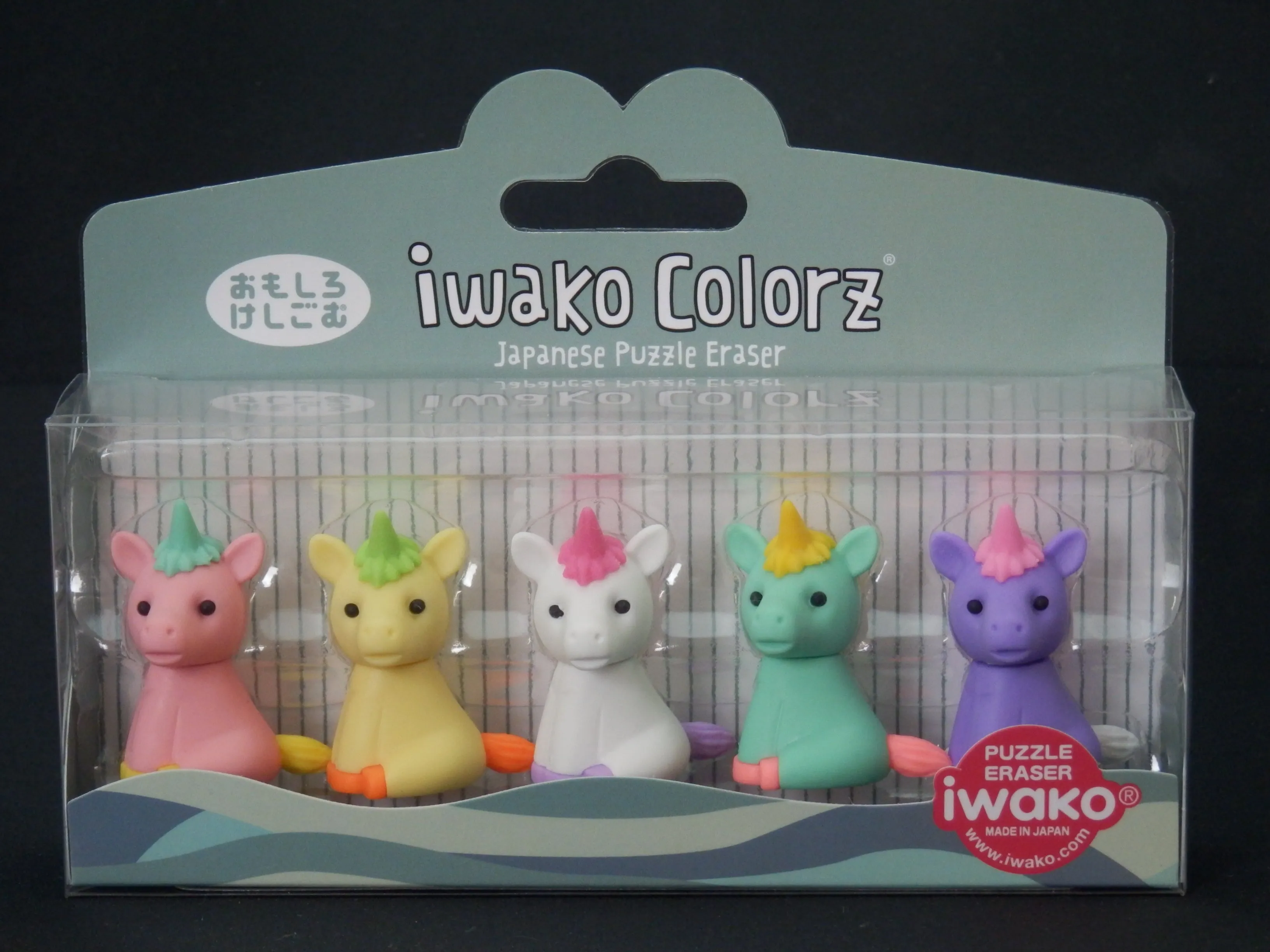 38452 IWAKO Colorz Unicorns -12 sets of 5 Erasers