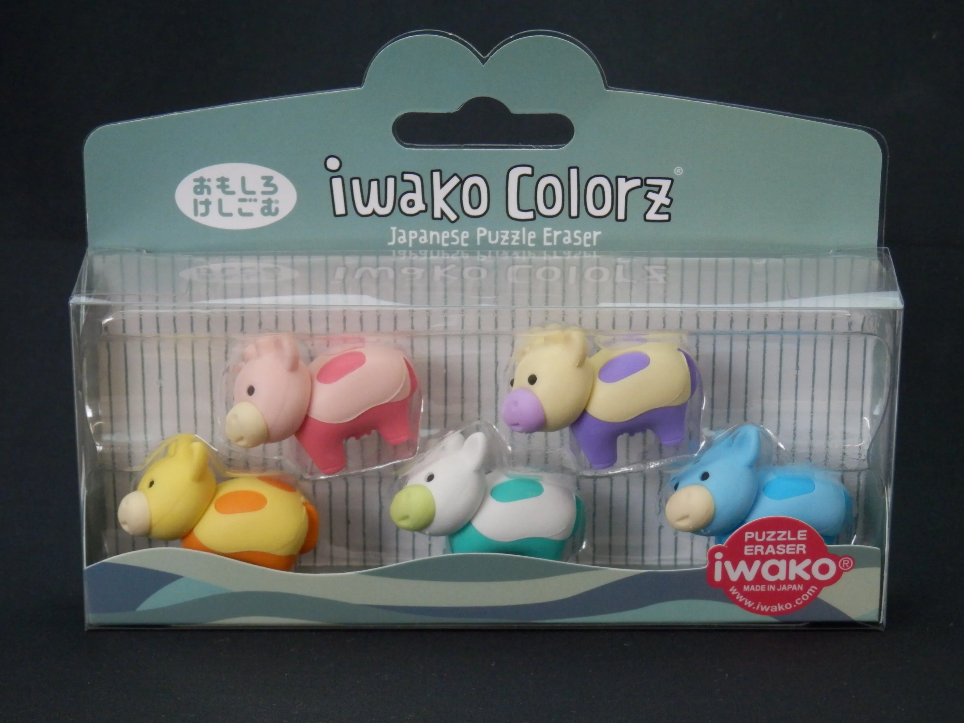 38454 IWAKO Colorz Cows -12 sets of 5 Erasers