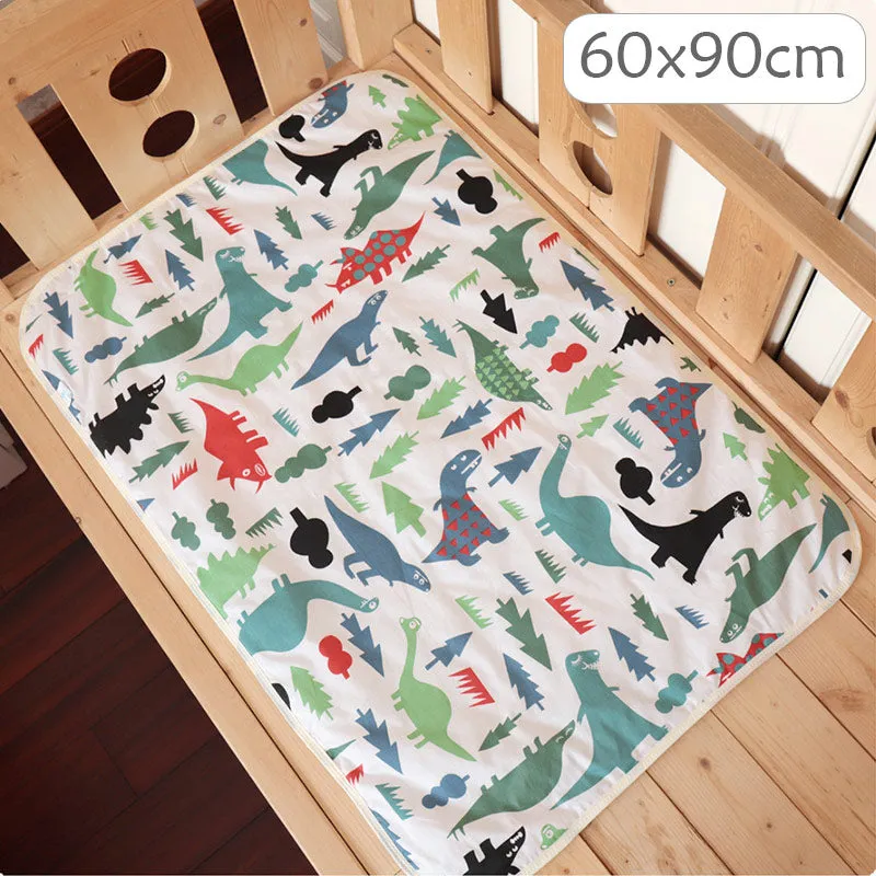 4 Size Baby Changing Mat Cartoon Cotton Waterproof Baby Sheet Changing Pad Table Diapers Urinal Game Play Cover Pet Mattress