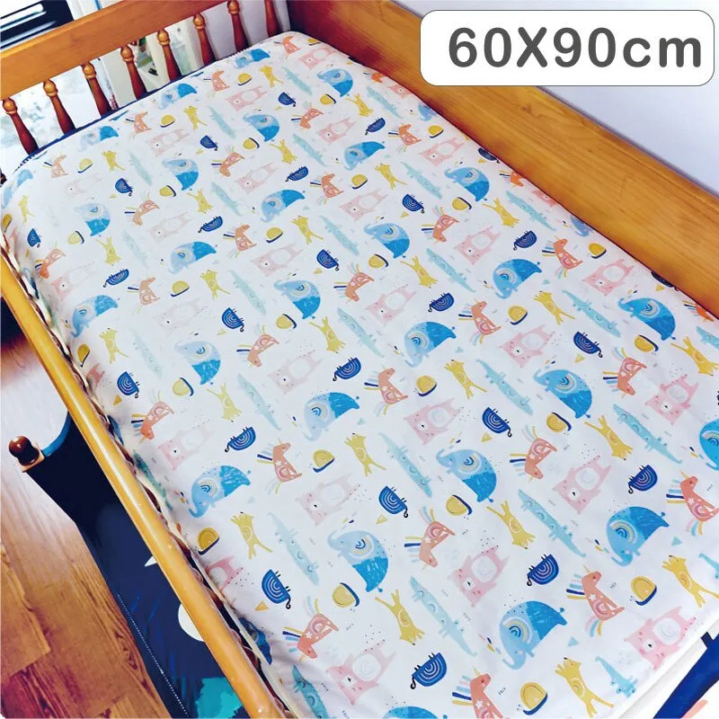 4 Size Baby Changing Mat Cartoon Cotton Waterproof Baby Sheet Changing Pad Table Diapers Urinal Game Play Cover Pet Mattress