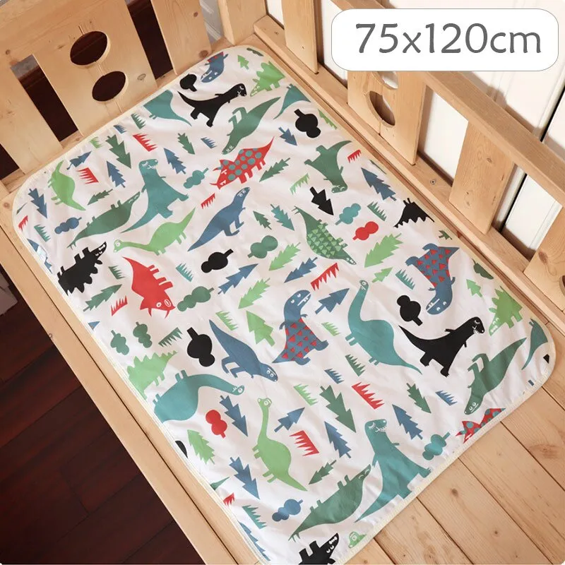 4 Size Baby Changing Mat Cartoon Cotton Waterproof Baby Sheet Changing Pad Table Diapers Urinal Game Play Cover Pet Mattress