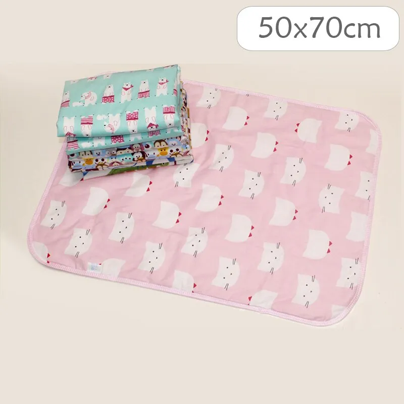 4 Size Baby Changing Mat Cartoon Cotton Waterproof Baby Sheet Changing Pad Table Diapers Urinal Game Play Cover Pet Mattress