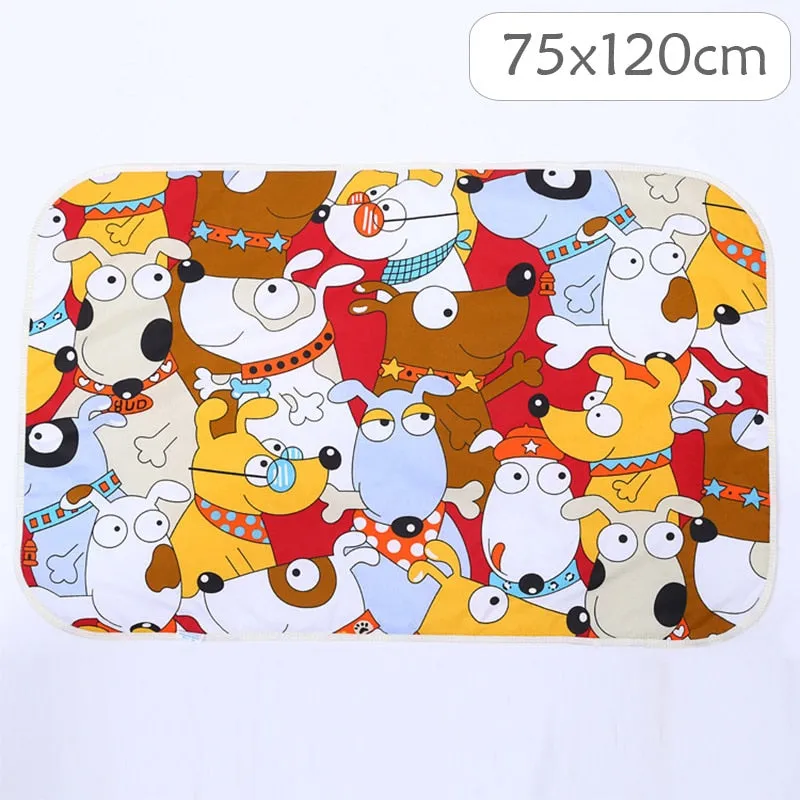 4 Size Baby Changing Mat Cartoon Cotton Waterproof Baby Sheet Changing Pad Table Diapers Urinal Game Play Cover Pet Mattress