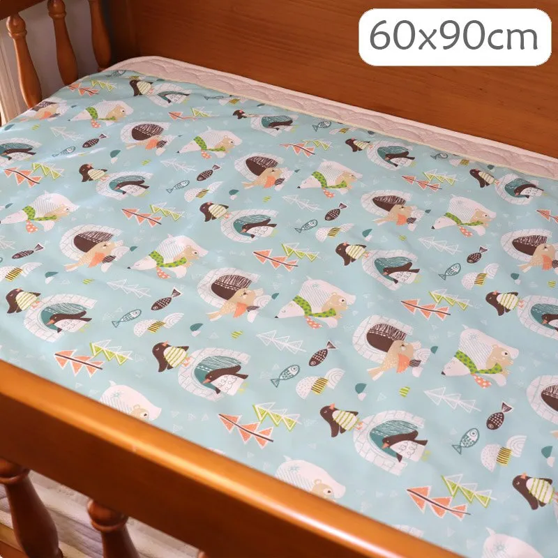 4 Size Baby Changing Mat Cartoon Cotton Waterproof Baby Sheet Changing Pad Table Diapers Urinal Game Play Cover Pet Mattress