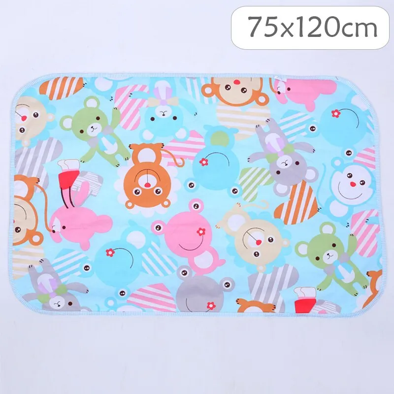 4 Size Baby Changing Mat Cartoon Cotton Waterproof Baby Sheet Changing Pad Table Diapers Urinal Game Play Cover Pet Mattress