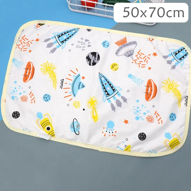 4 Size Baby Changing Mat Cartoon Cotton Waterproof Baby Sheet Changing Pad Table Diapers Urinal Game Play Cover Pet Mattress