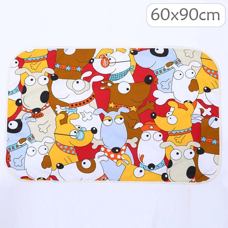 4 Size Baby Changing Mat Cartoon Cotton Waterproof Baby Sheet Changing Pad Table Diapers Urinal Game Play Cover Pet Mattress