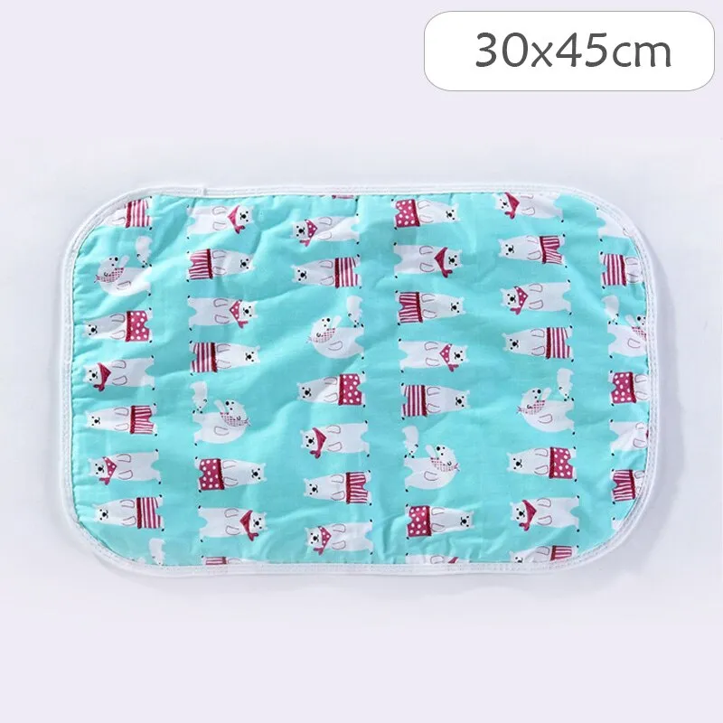 4 Size Baby Changing Mat Cartoon Cotton Waterproof Baby Sheet Changing Pad Table Diapers Urinal Game Play Cover Pet Mattress