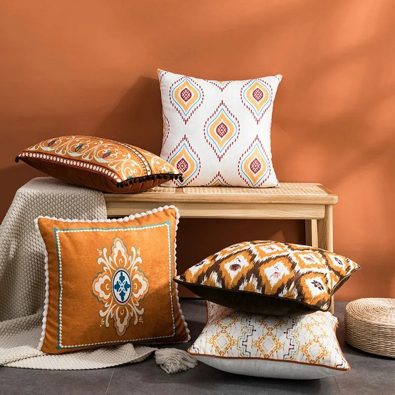 5 PCs Digital Printed Cushions-Indian Mandala