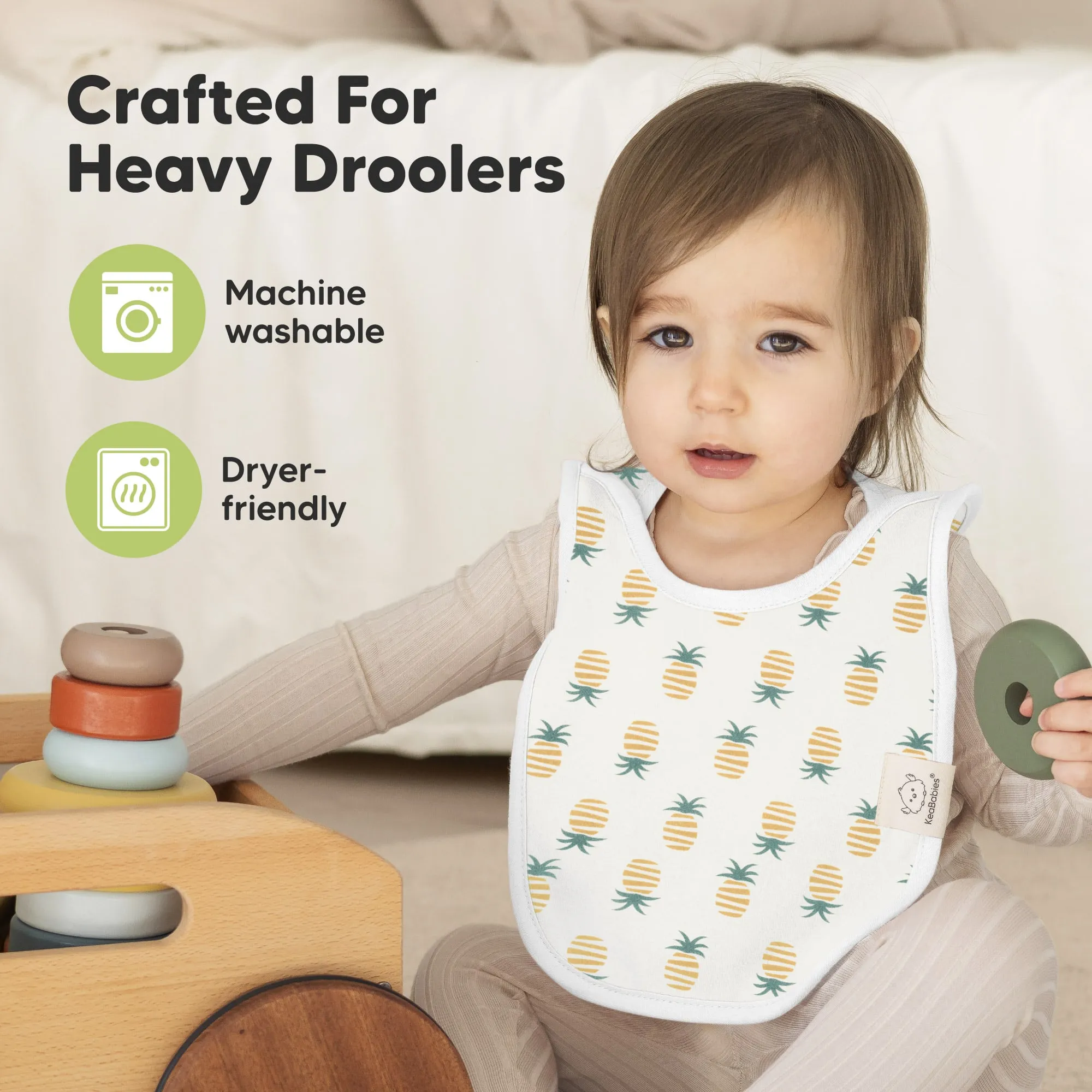 8-Pack Hallo Drool Bibs (Beach Day)