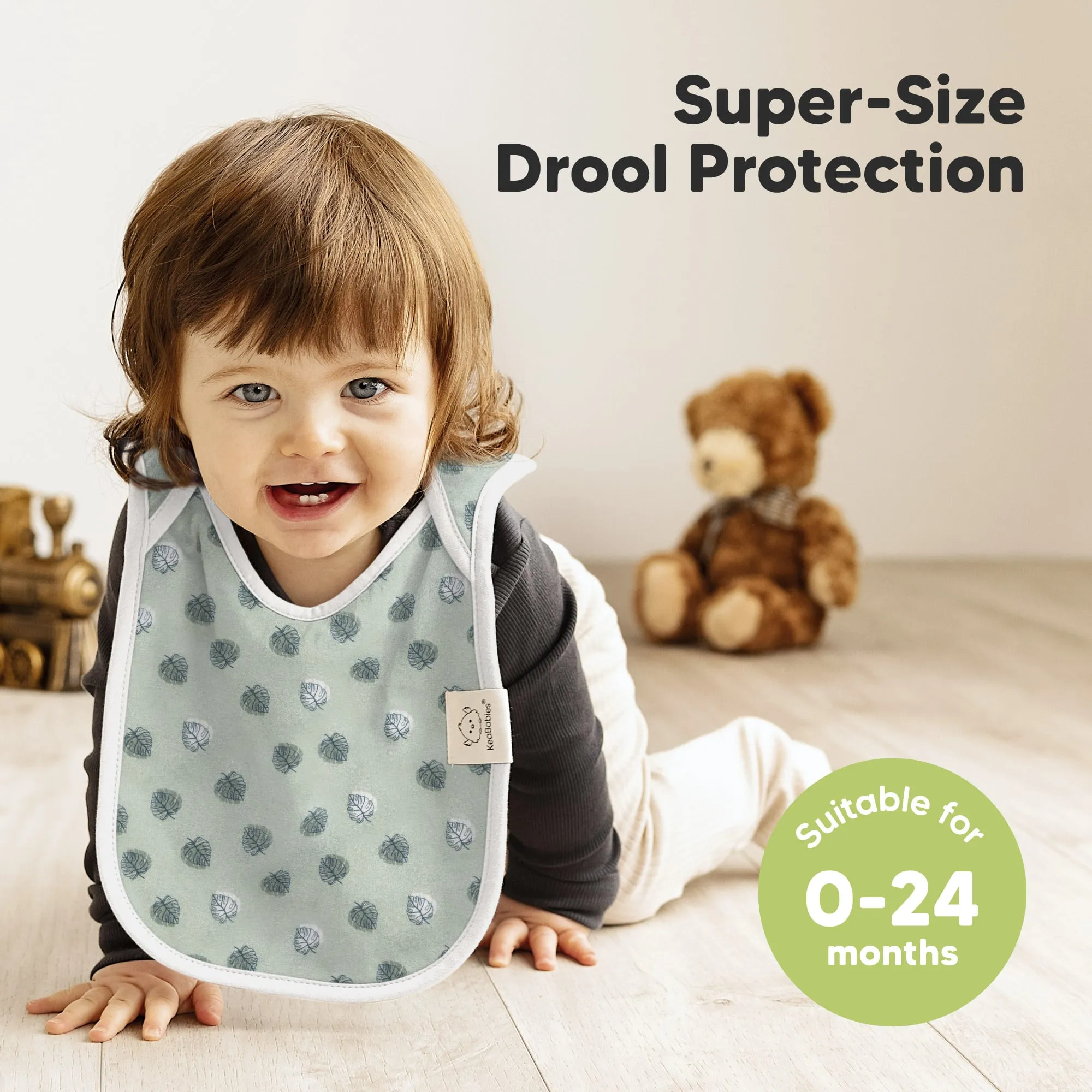 8-Pack Hallo Drool Bibs (Beach Day)