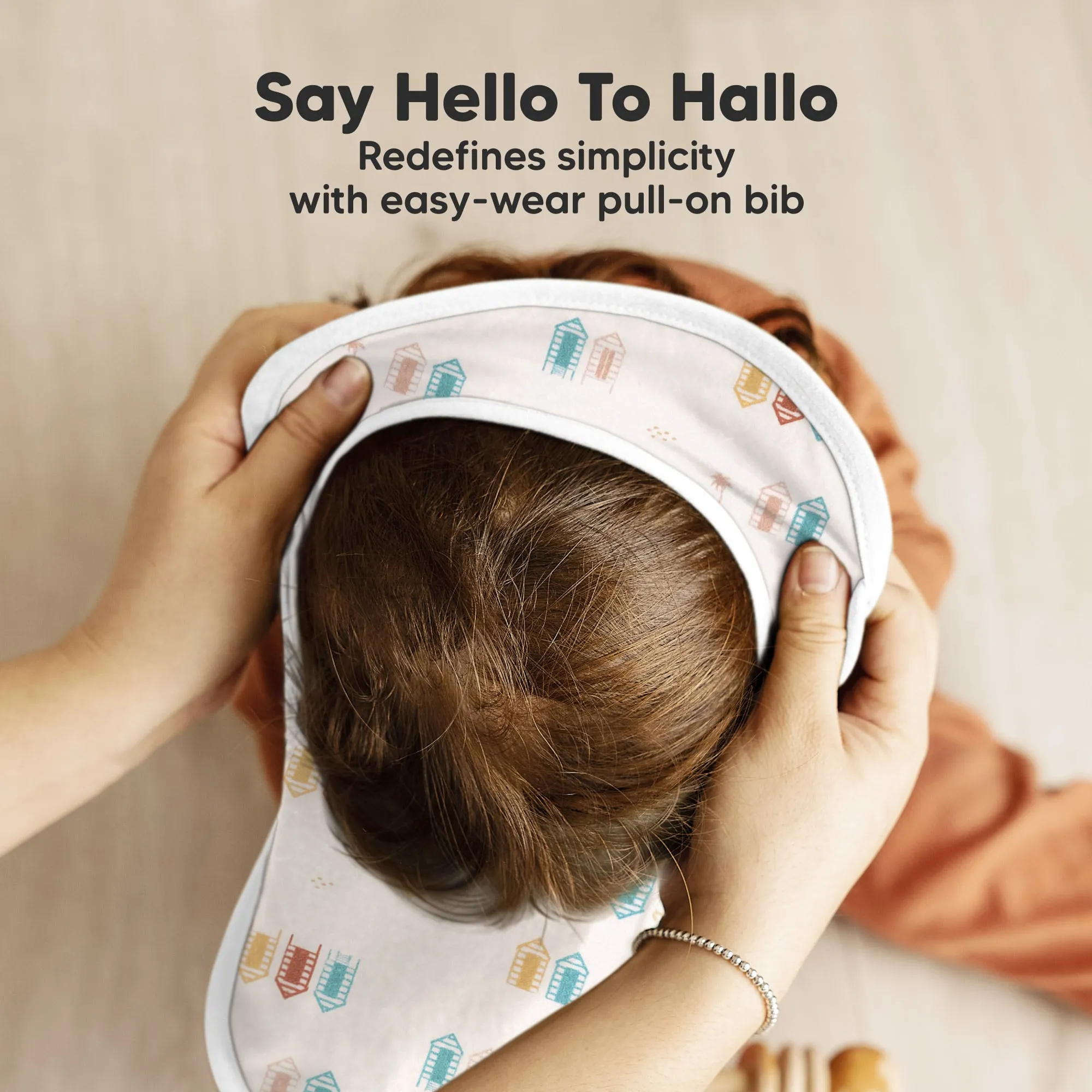 8-Pack Hallo Drool Bibs (Beach Day)