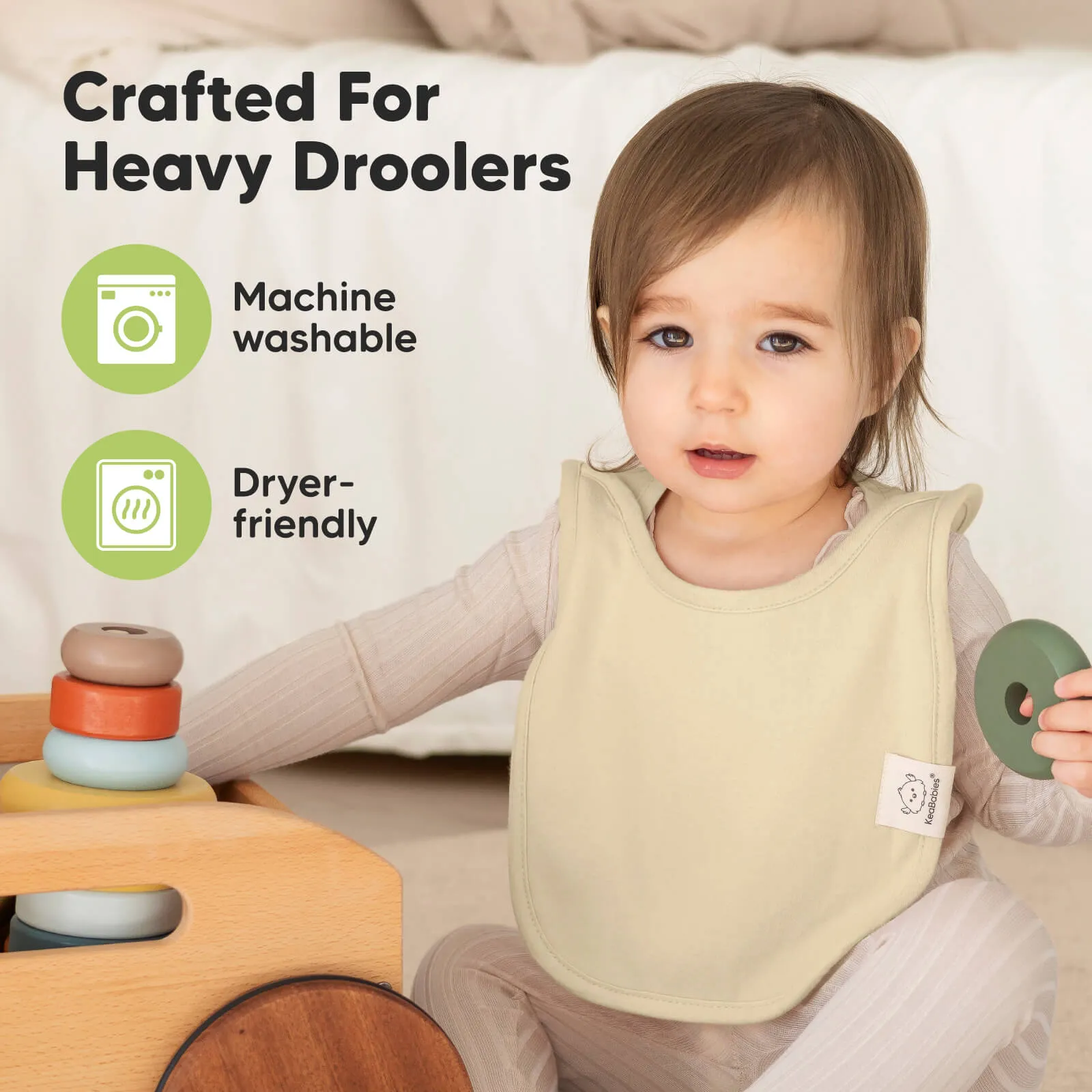 8-Pack Hallo Drool Bibs (Terracotta)