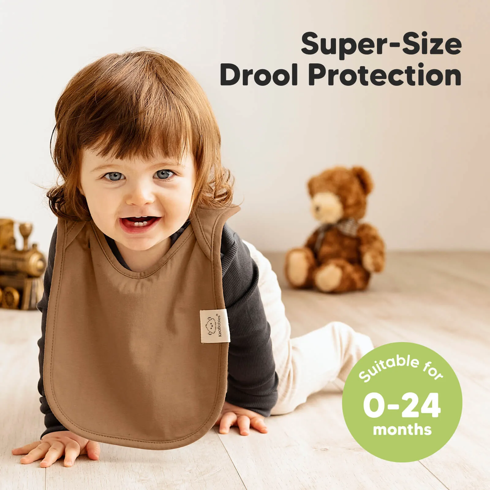 8-Pack Hallo Drool Bibs (Terracotta)