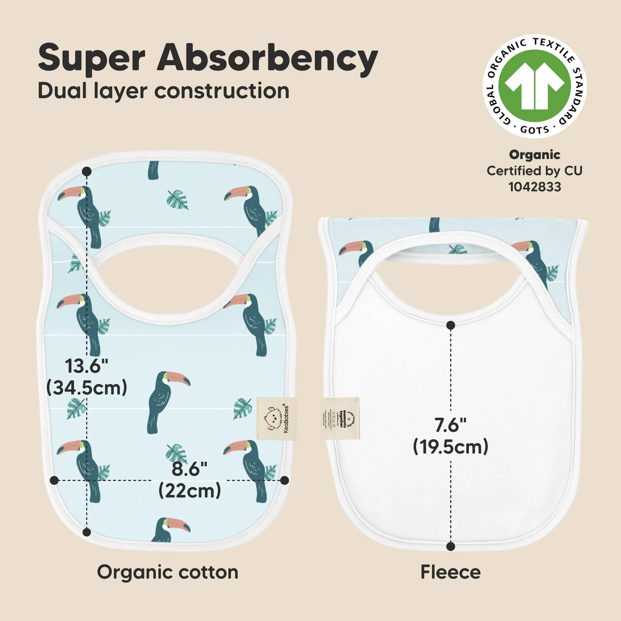 8-Pack Hallo Drool Bibs (Wildscape)