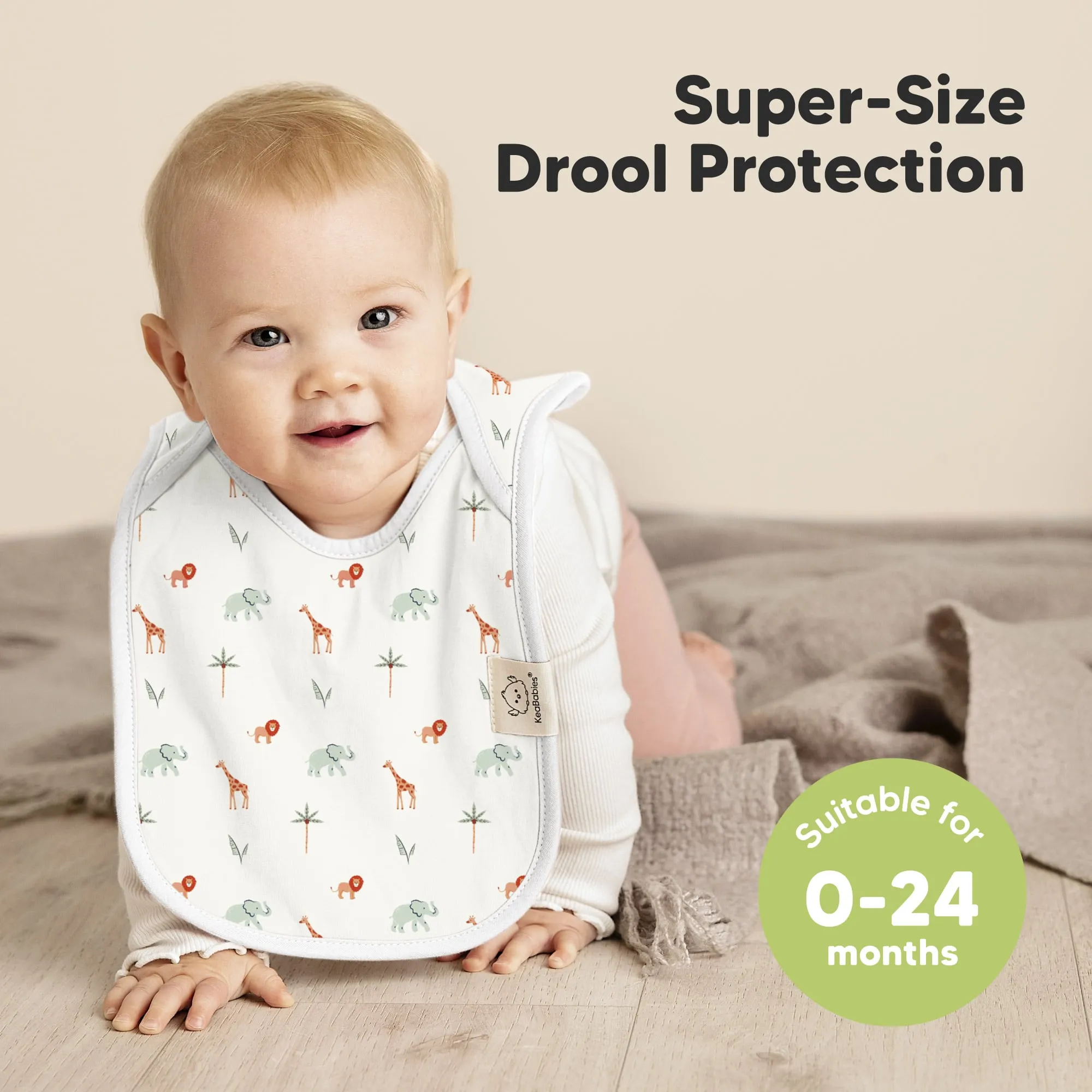 8-Pack Hallo Drool Bibs (Wildscape)