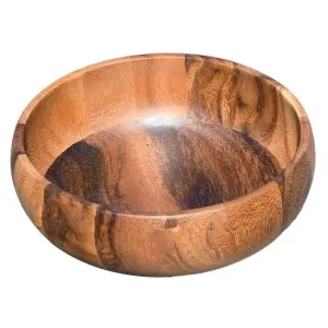 Acacia Wood Round Footed Bowl