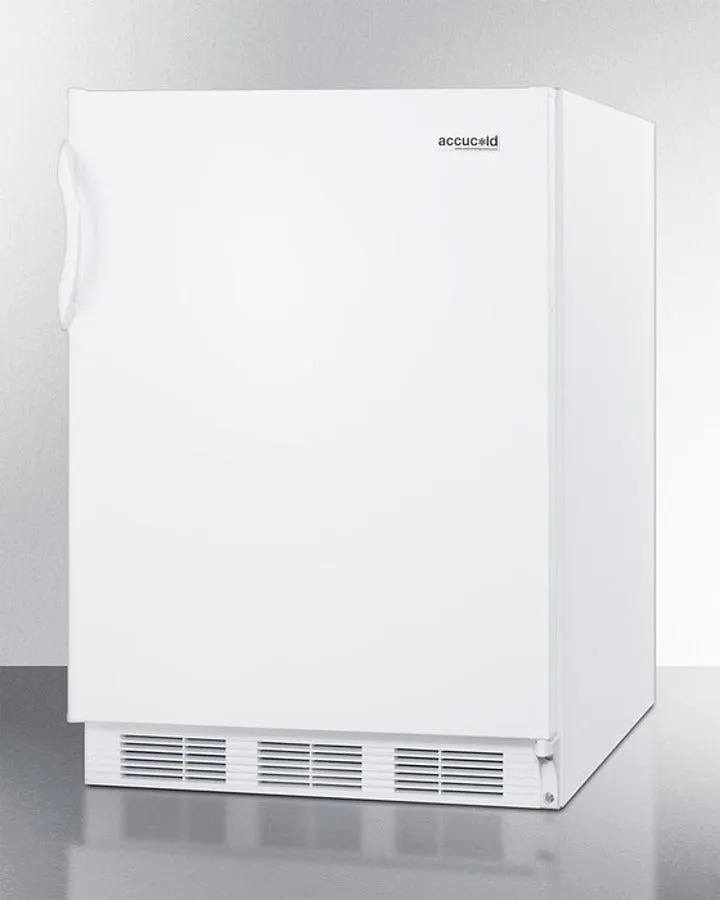 Accucold 24" Wide Refrigerator-Freezer, ADA Compliant White Exterior