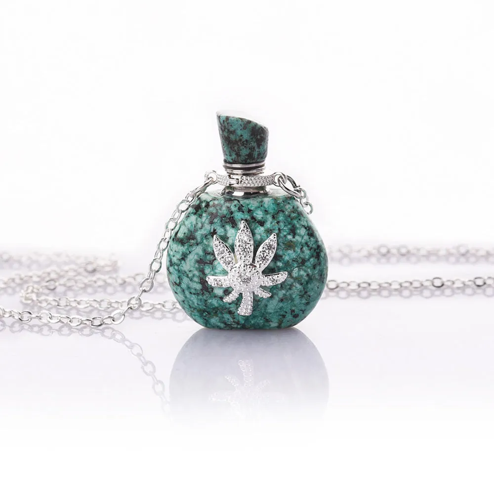 Alice Silver Perfume Bottle Necklace