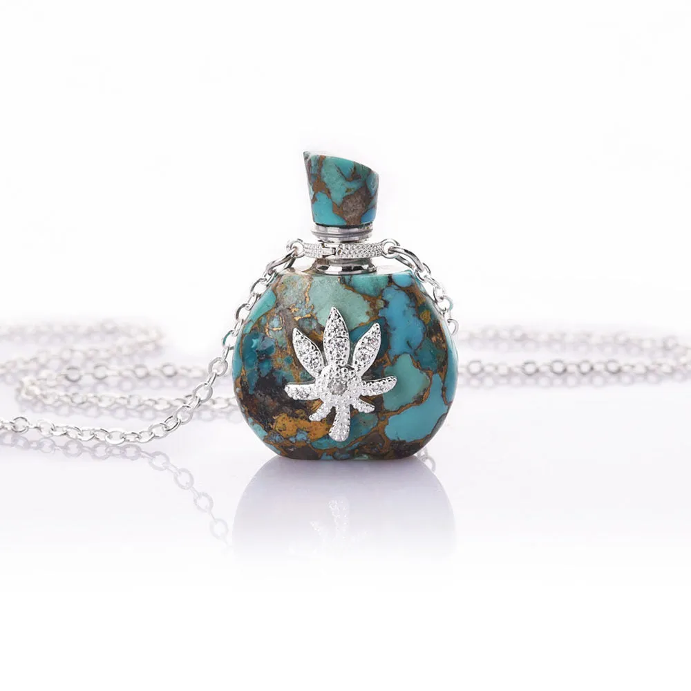 Alice Silver Perfume Bottle Necklace