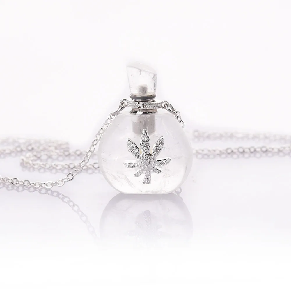 Alice Silver Perfume Bottle Necklace