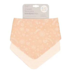 All4Ella Bandana Bibs 2pk Sweet Blush