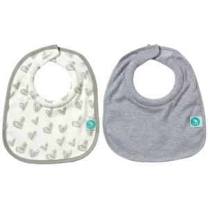 All4Ella Bibs Roll Neck (Set 2) - Hearts Grey