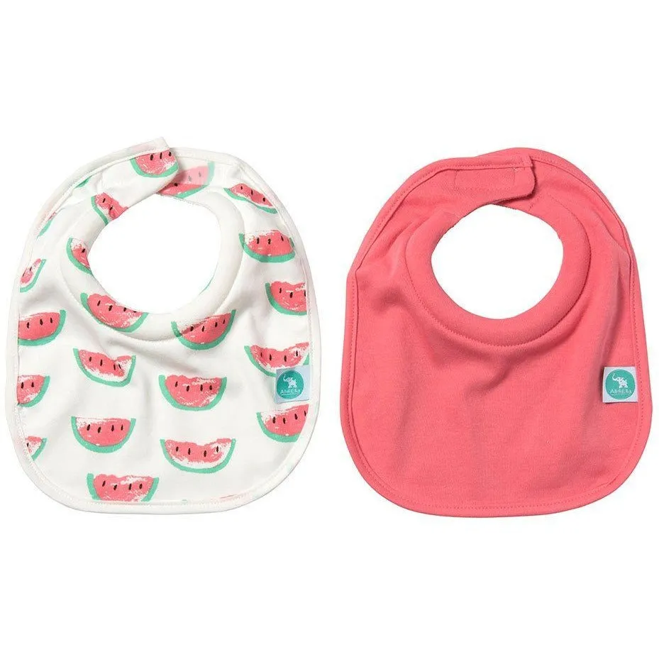 All4Ella Bibs Roll Neck (Set 2) - Watermelon