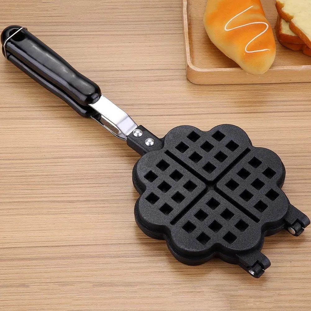 ASPENX Waffle Maker | Heart Shaped Waffle Maker Non Stick | Non-Stick Double-side Waffle Baking Pan | Aluminum Alloy Waffle Mould | Waffle Press Plate | Cooking Baking Tool | Sandwich Maker