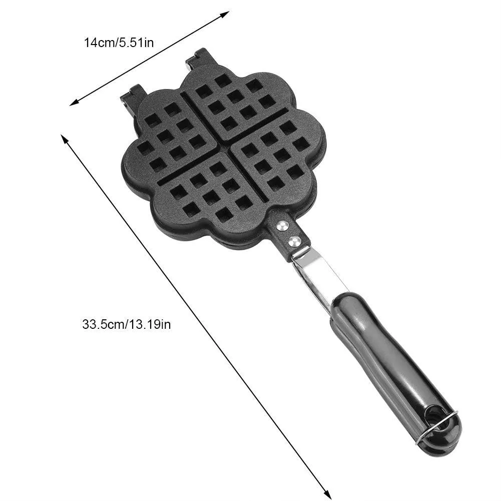 ASPENX Waffle Maker | Heart Shaped Waffle Maker Non Stick | Non-Stick Double-side Waffle Baking Pan | Aluminum Alloy Waffle Mould | Waffle Press Plate | Cooking Baking Tool | Sandwich Maker