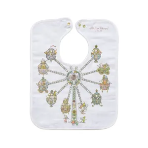 Atelier Choux Large Bib Ferris Wheel Gold Snaps