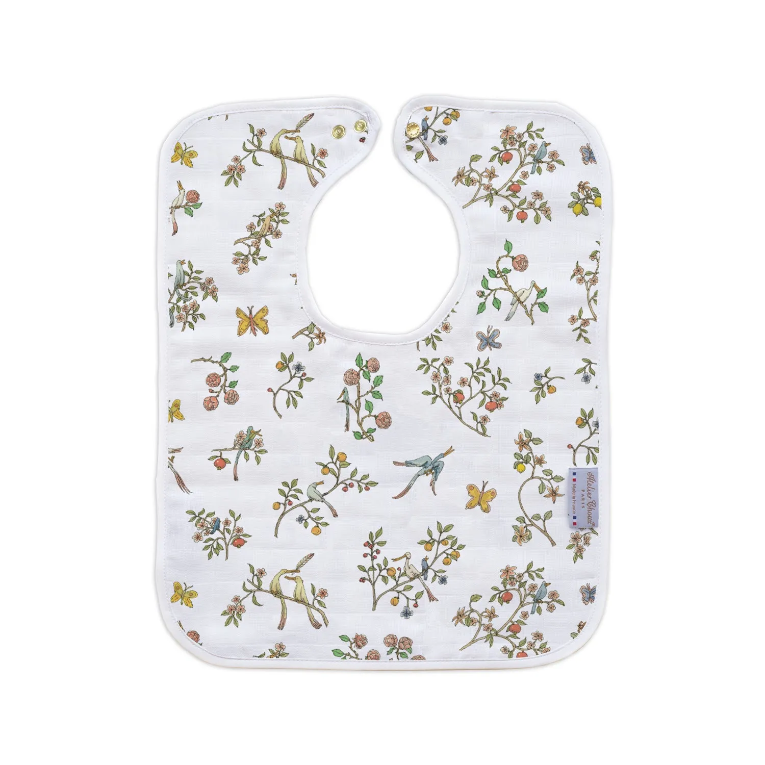 Atelier Choux Large Bib In Bloom Blue