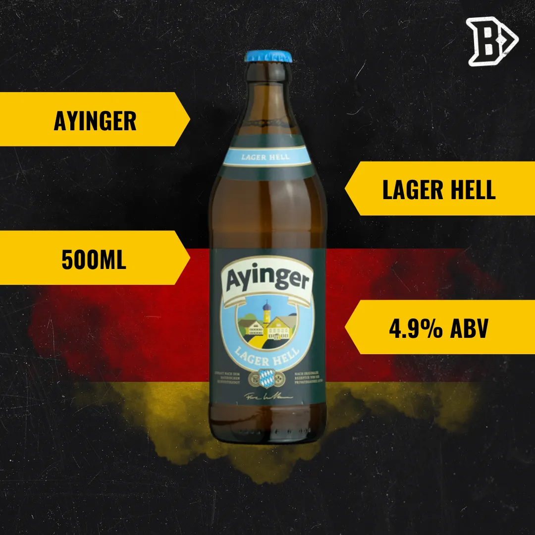 Ayinger Lager Hell 500ml Bottles - 4.9% ABV (12 Pack)