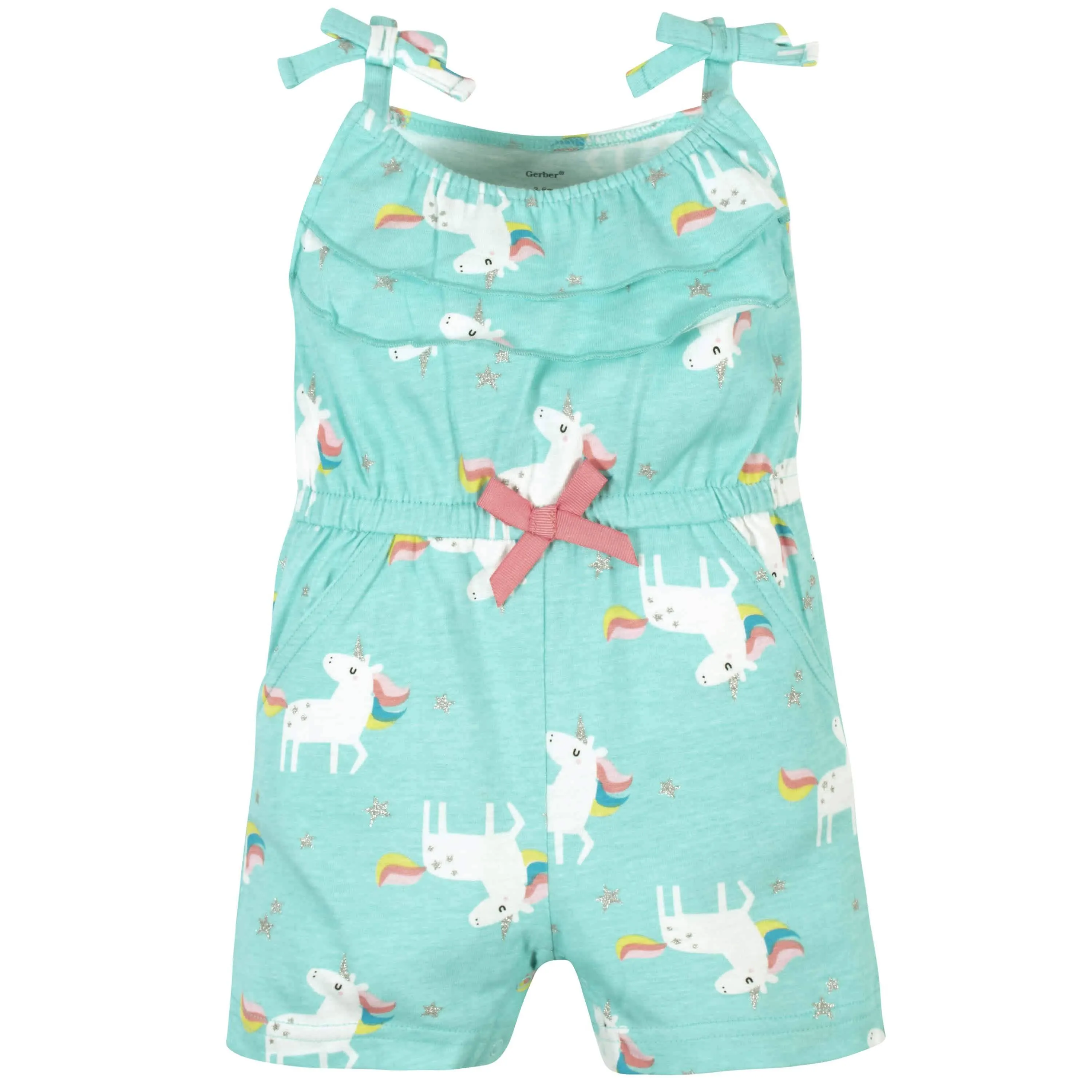 Baby Girls 2-Pack Unicorn Rompers