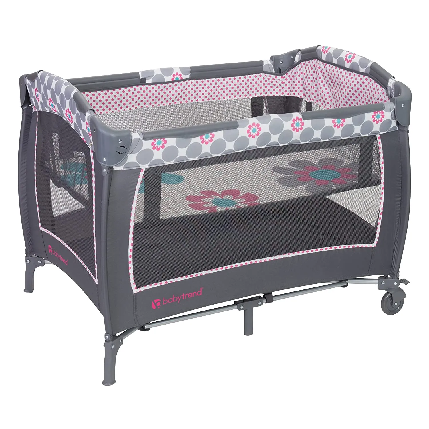 Baby Trend Lil Snooze Deluxe 2 Nursery Center with Changing Table, Daisy Dots