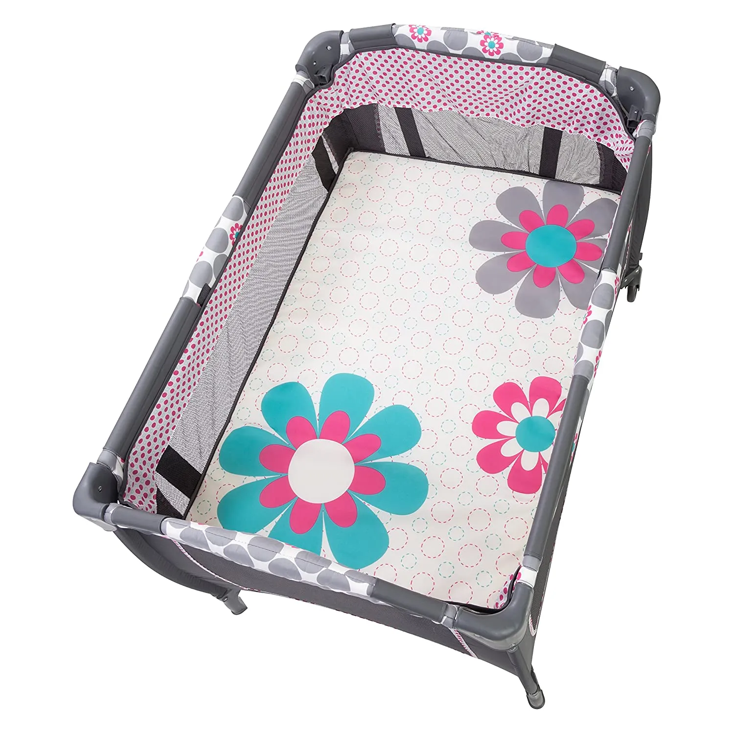 Baby Trend Lil Snooze Deluxe 2 Nursery Center with Changing Table, Daisy Dots