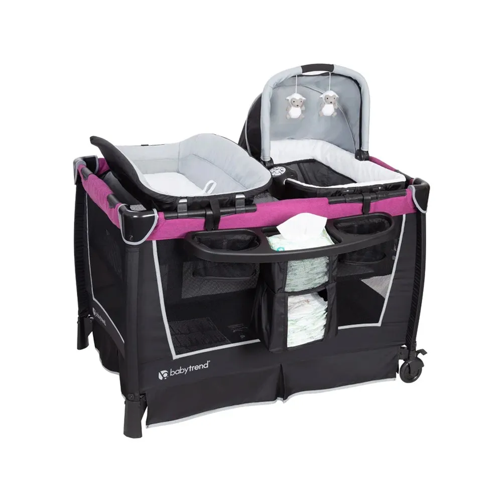 Baby Trend Retreat Portable Nursery Center w/ Bassinet & Changing Table, Purple