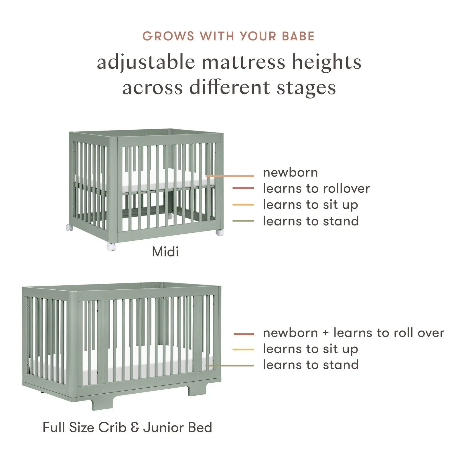 Babyletto Yuzu 8-in-1 Convertible Crib with All-Stages Conversion Kits