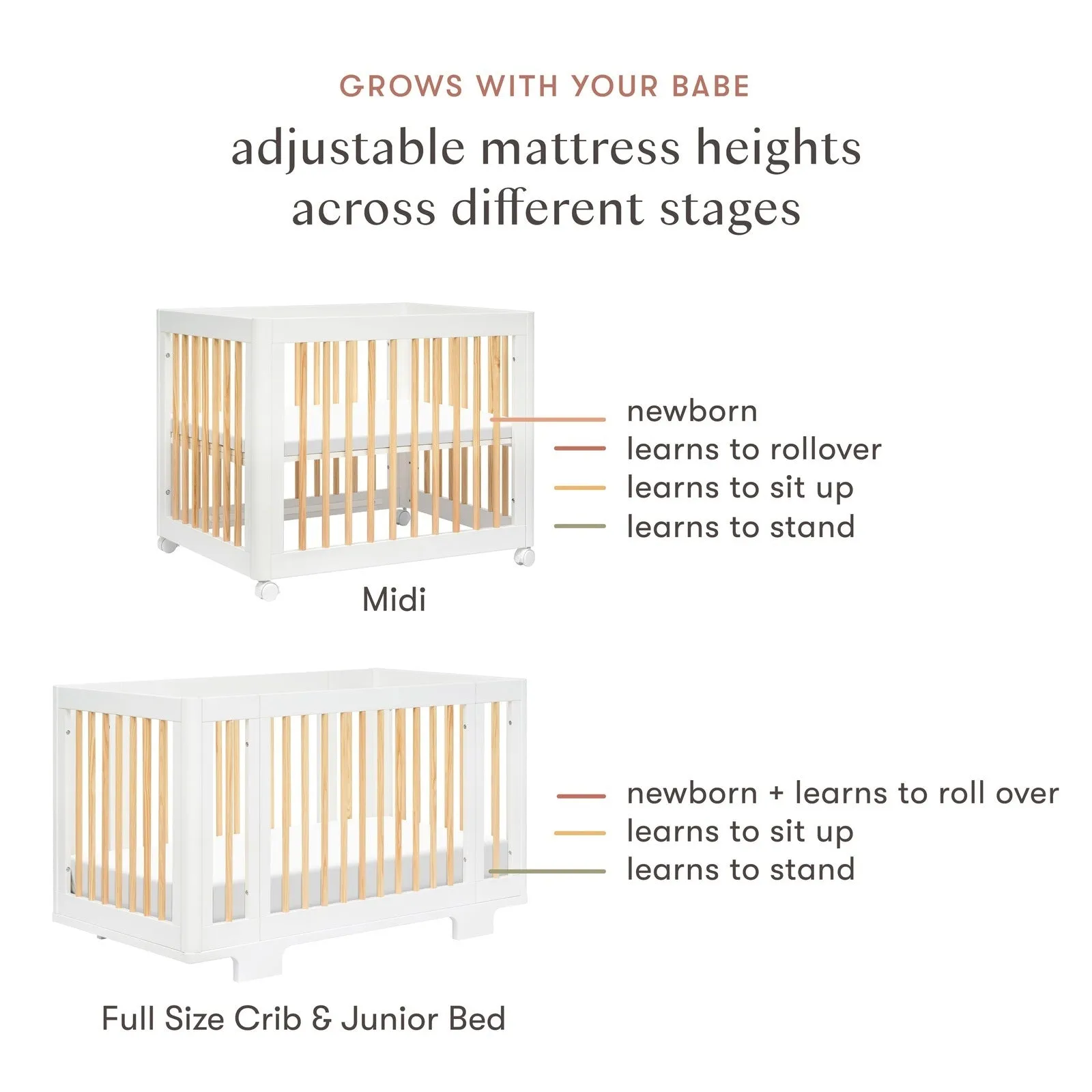 Babyletto Yuzu 8-in-1 Convertible Crib with All-Stages Conversion Kits