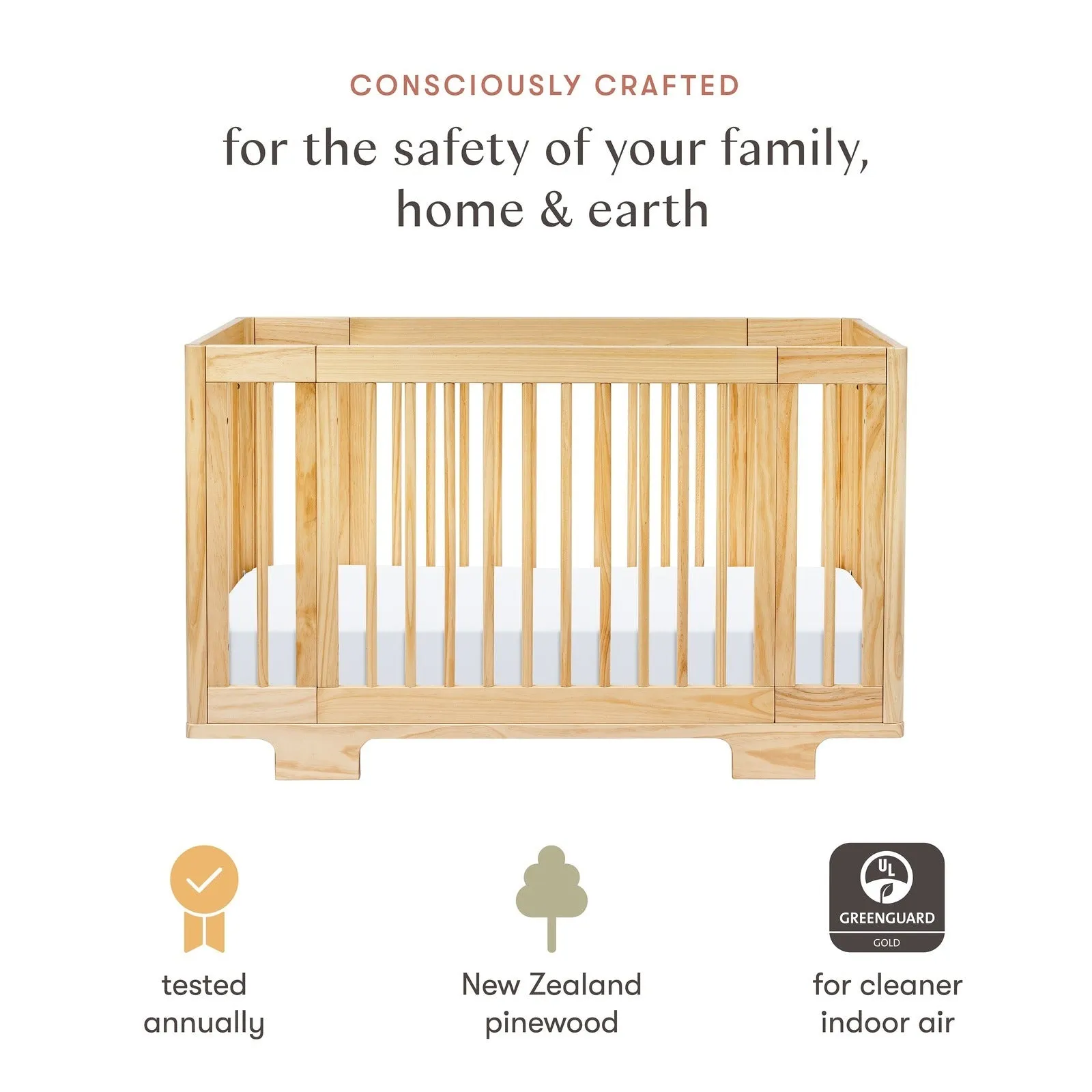 Babyletto Yuzu 8-in-1 Convertible Crib with All-Stages Conversion Kits