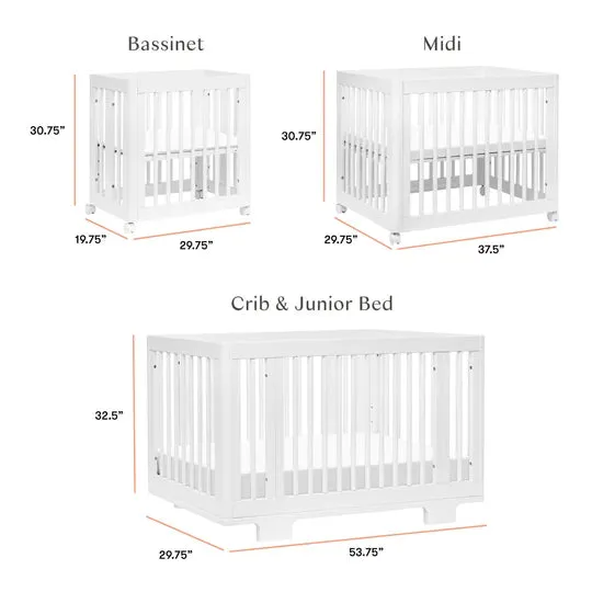 Babyletto Yuzu 8 in 1 Convertible Crib with All-Stages Conversion Kits