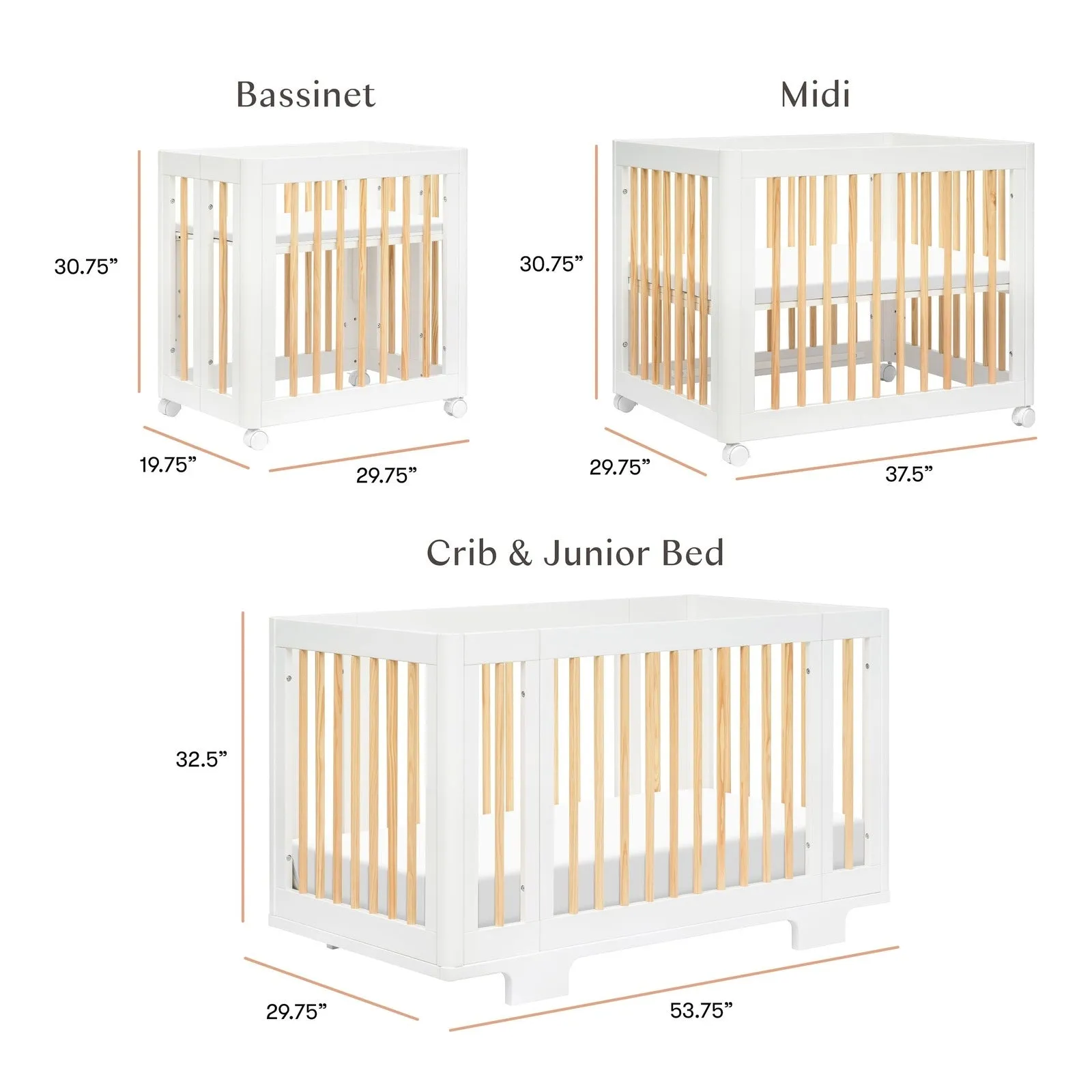 Babyletto Yuzu 8-in-1 Convertible Crib with All-Stages Conversion Kits