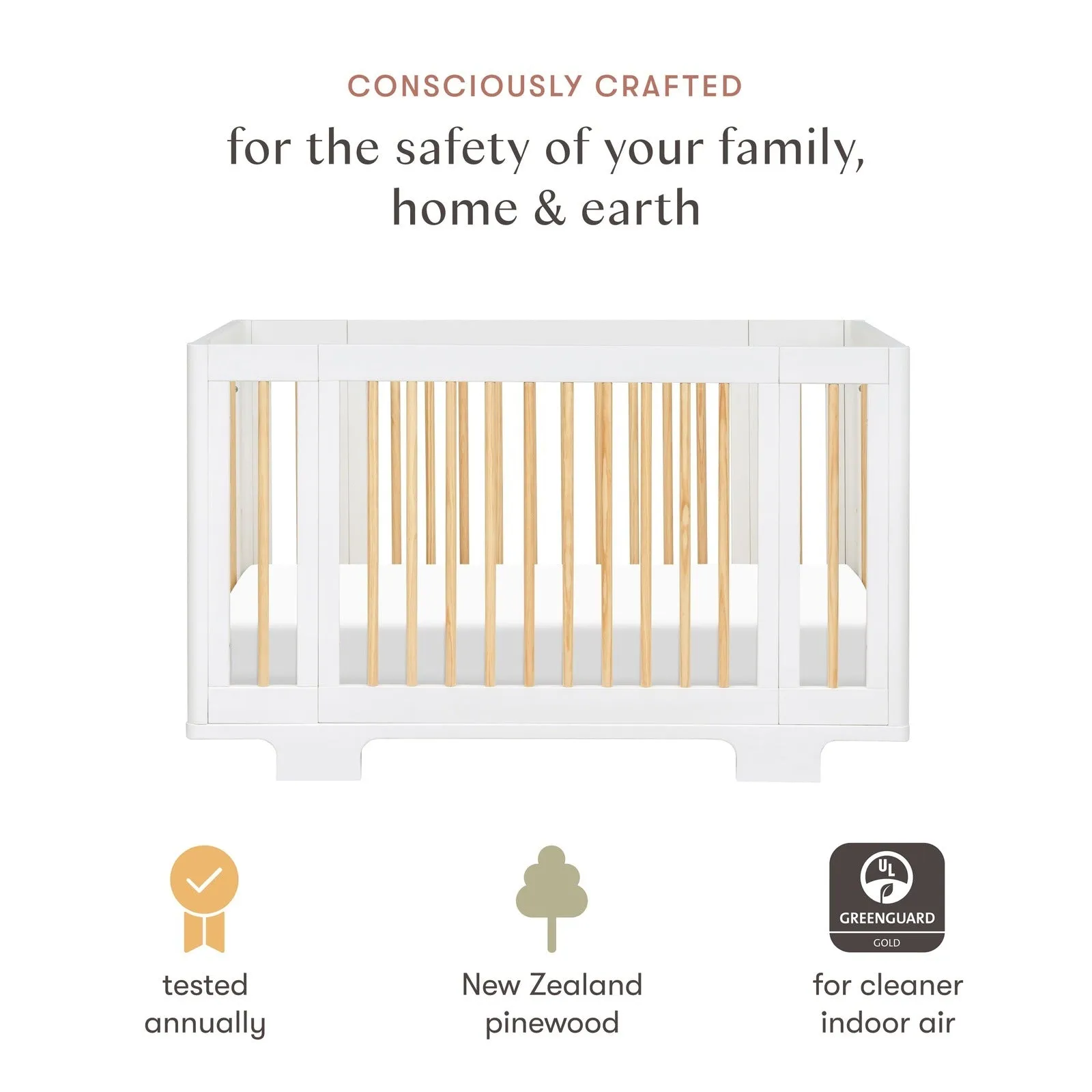 Babyletto Yuzu 8-in-1 Convertible Crib with All-Stages Conversion Kits