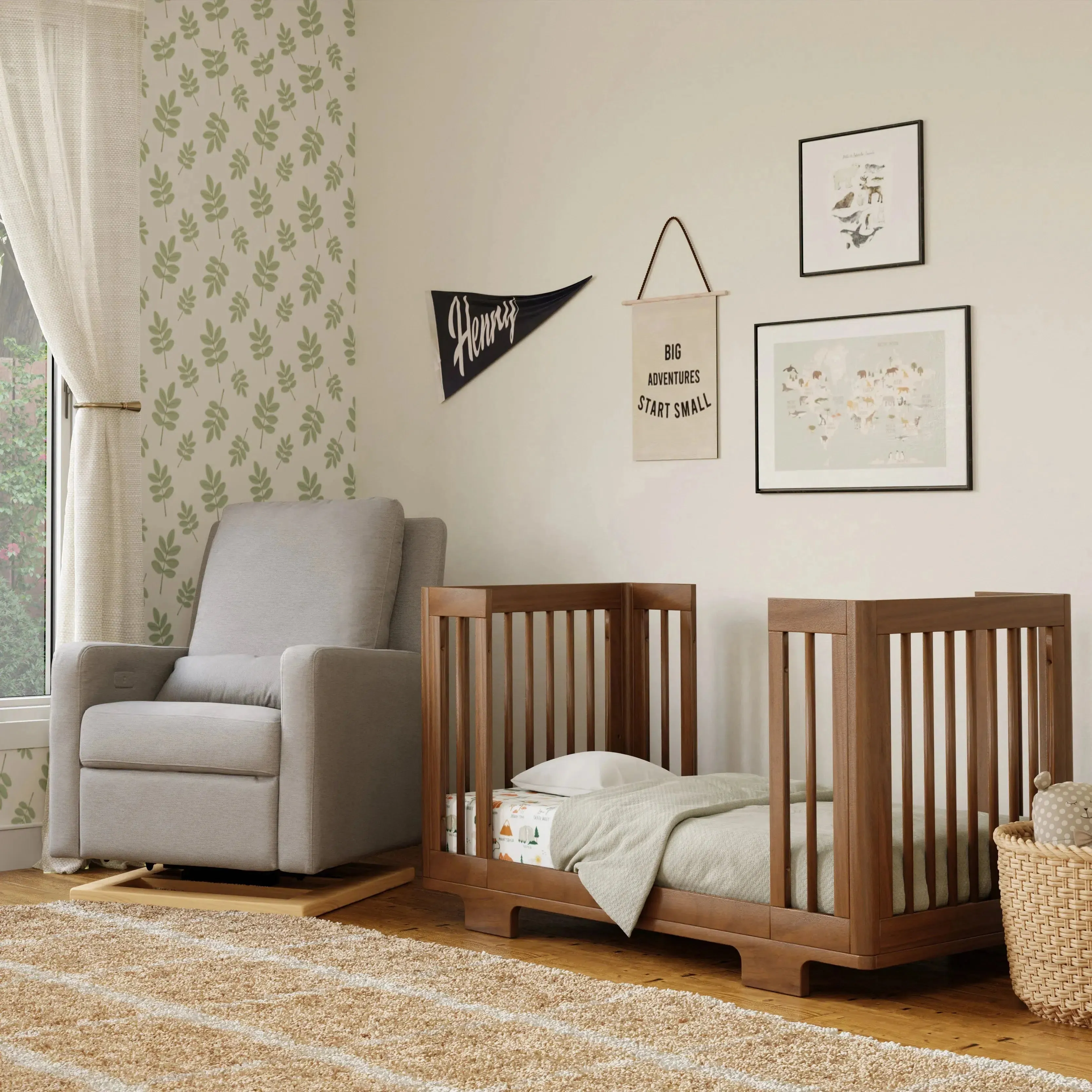 Babyletto - Yuzu Convertible Crib - Natural Walnut